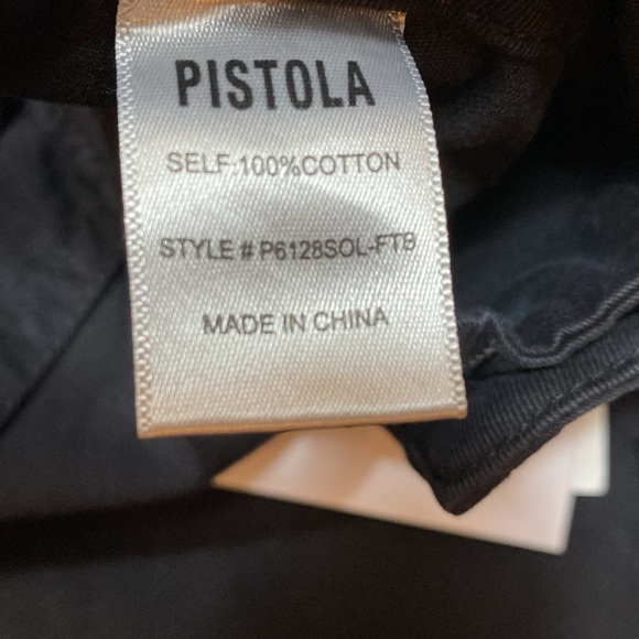 NWT Pistola Cassie High Rise Cargo Pants Size 28 Black Cotton Straight Leg - Picture 8 of 15